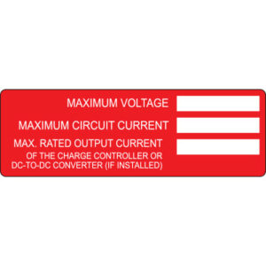 Solar Label - PVL 2023 0030