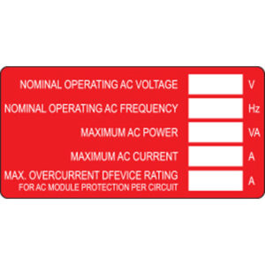 Solar Label - PVL 2023 0031