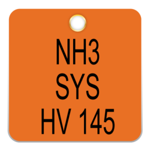 Ammonia Valve Tags Stainless Steel