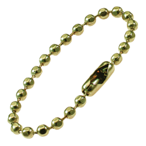 Stainless Steel & Brass Beaded Chain Tag Fasteners